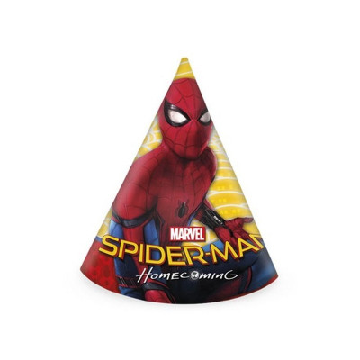 6 Chapéus Festa Spiderman Homecoming