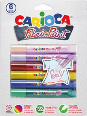 6 Colas Fabric Paint Perly Carioca
