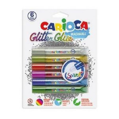 6 Colas Gliter Glue Spark Carioca