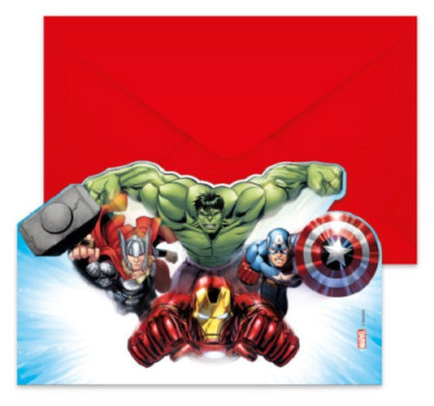6 Convites Festa Avengers Infinity Stones