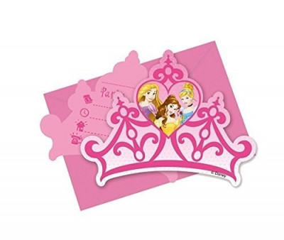 6 Convites Princesas Disney Dreaming