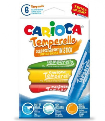 6 Lápis Cera Carioca Temperello