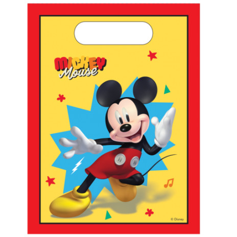 6 Sacos de Oferta Plástico Mickey Jump Into Fun