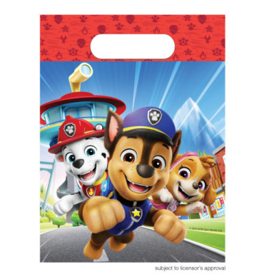6 Sacos Plástico Patrulha Pata - Rescue Heroes