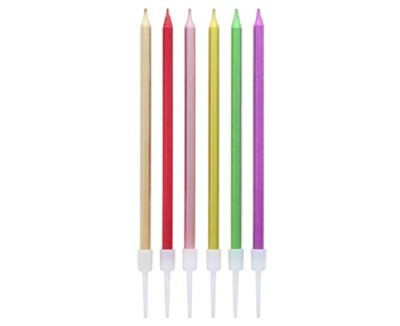 6 Velas Metálicas Mix