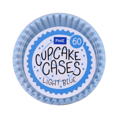 60 Cápsulas Cupcake Azul Claro PME