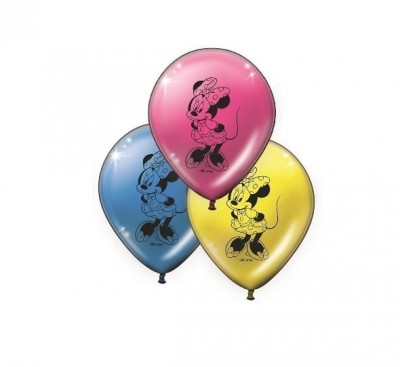 8 balões Minnie de 11` cores sortidas