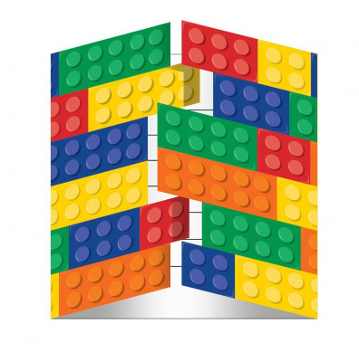 8 Convites Lego Party