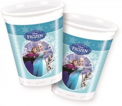 8 Copos festa Frozen blue