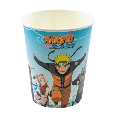 8 Copos Papel Naruto Shippuden