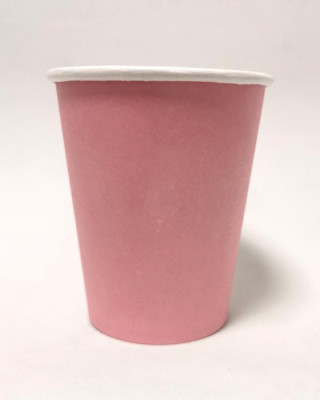 8 Copos Papel Rosa Bebé 270ml