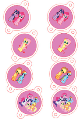 8 Palhinhas Papel My Little Pony