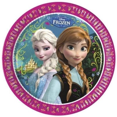 8 Pratos Festa Disney Frozen 23cm