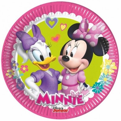 8 Pratos Minnie Disney Happy Helpers 19,5 cm