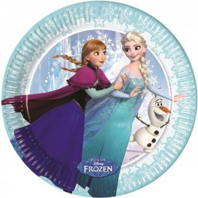 8 Pratos pequenos Frozen blue 20 cm