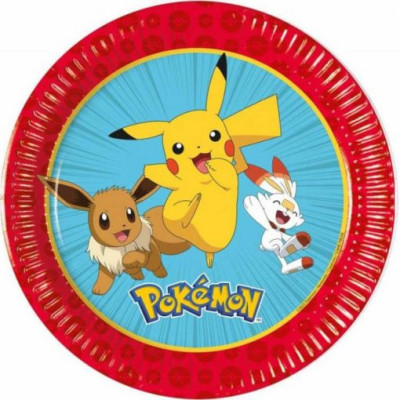 8 Pratos Pokémon 20cm