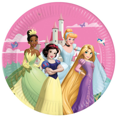 8 Pratos Princesas Disney 23cm