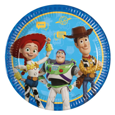 8 Pratos Toy Story 5 - 23cm