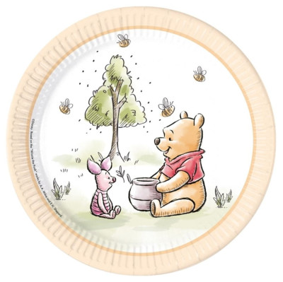 8 Pratos Ursinho Winnie The Pooh 23cm