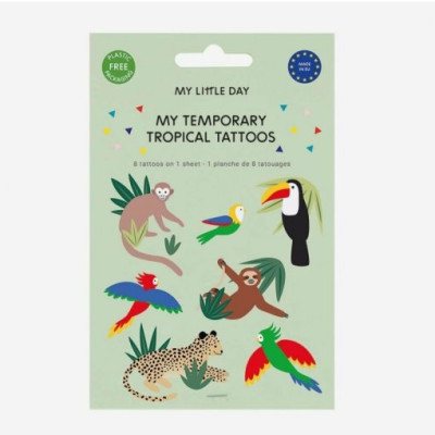 8 Tatuagens Temporárias Tropical