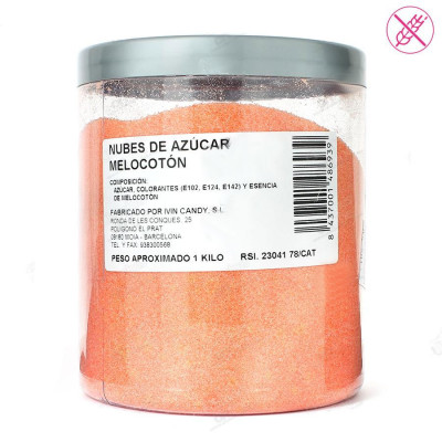 Açúcar Algodão Doce Pêssego