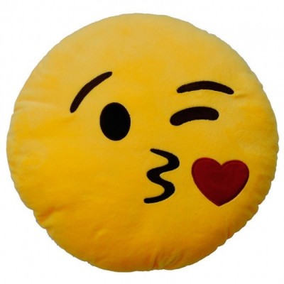 Almofada  Emoji Beijo Malicioso - 32cm