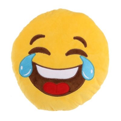Almofada Emoji Chorar de tanto Rir  27cm