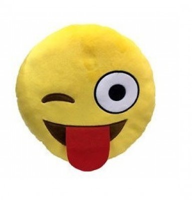 Almofada  Emoji Piscadela de Olho Divertida - 27cm