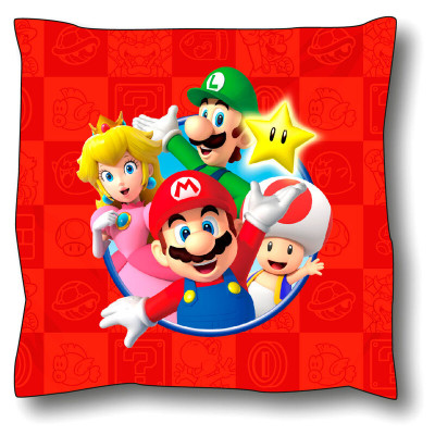 Almofada Super Mario Bros Vermelho 40cm