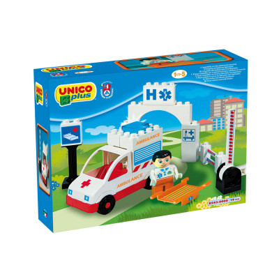 Ambulância 19 Peças Encaixe Unico Plus