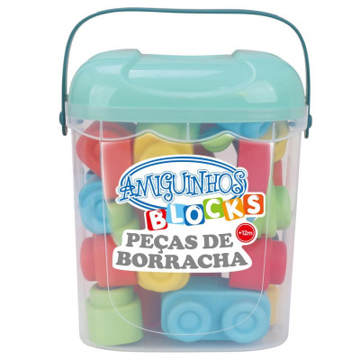 Amiguinhos Blocks - Caixa Blocos Construção Moles