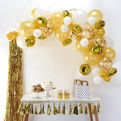 Arco com 70 Balões Dourado 4m