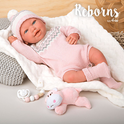 Arias Reborn 45cm Anais com Manta e Peluche