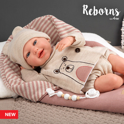 Arias Reborn 45cm Lain com Saco de Dormir