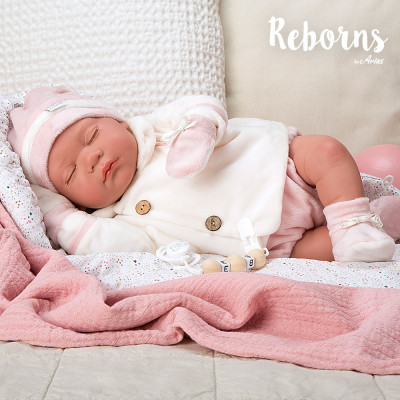Arias Reborn 45cm Macarena com Saco de Dormir
