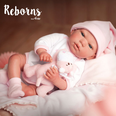 Arias Reborns 40 cm Gala com Manta e Peluche