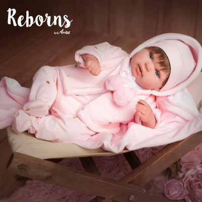 Arias Reborns 45 cm Blanca com Cobertor