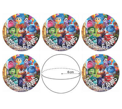 Autocolantes Personalizados Divertidamente Ø6cm - 6 und