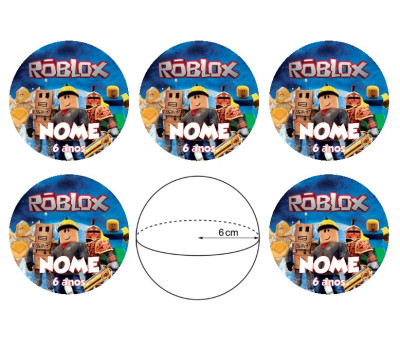 Autocolantes Personalizados Roblox Ø6cm - 6 und