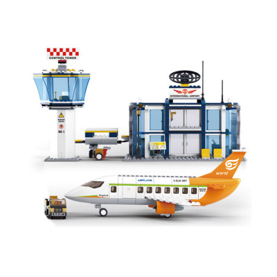 Aviation Torre de Controlo com Avião 678 pcs Sluban