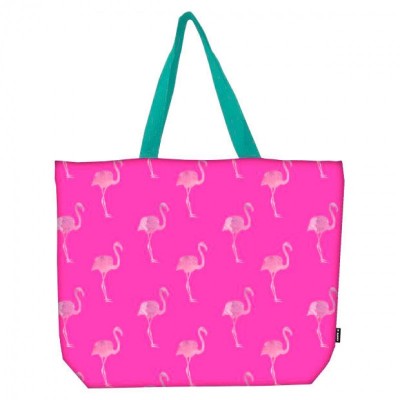 Baggy - Bolsa Praia rosa Flamingos