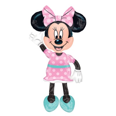 Balão AirWalker Minnie de 137cm - Rosa