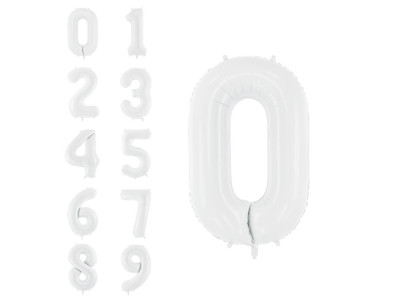 Balão Branco Matte Número 34"/86cm