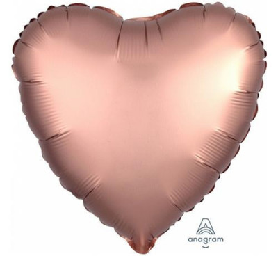 Balão Coração Rose Gold Acetinado