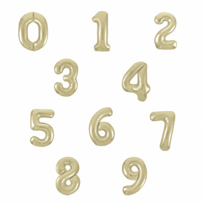 Balão Dourado Número 34"/86cm