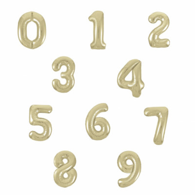 Balão Dourado Número 34"