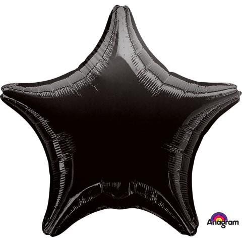 Balão Estrela Metalizado Preto S15