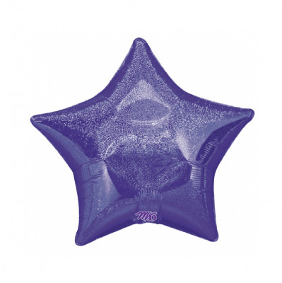 Balão Estrela Roxo c/ Glitter