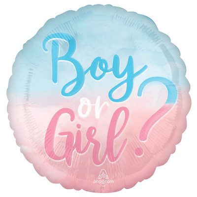 Balão Foil Baby Shower Boy or Girl 43cm