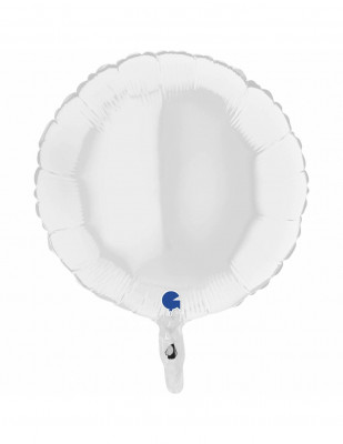 Balão Foil Branco Redondo 46cm